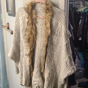 Oversized cable knit sweater